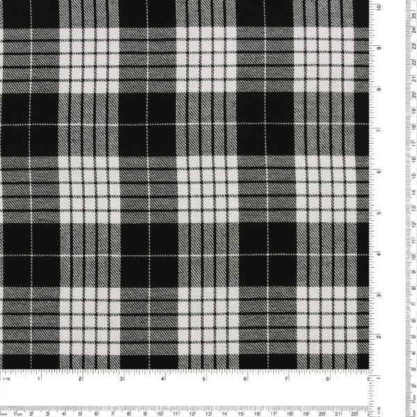 Brushed Cotton Plaid - NOAH - 031 - Black For Cheap