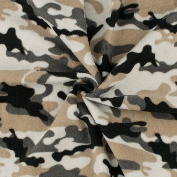 CHILLY - Anti Pill Fleece Print - Camouflage - Grey on Sale