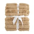 Elegance Decorative Ribbed fur throw - Caramel - 50 x 60   Cheap