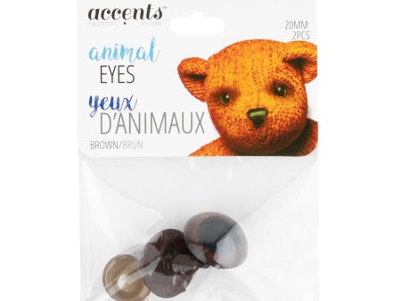 Animal Eyes - 20mm - Brown
(2pcs pkg) For Cheap