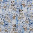 3 Wishes Fabrics - Printed Cotton - HERE COMES SANTA - 003 - Light Blue Hot on Sale