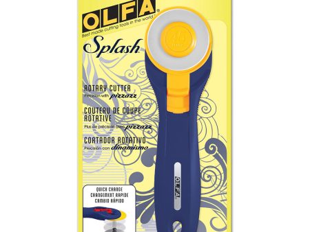 OLFA RTY-2C NBL - SplashTM Handle Rotary Cutter 45mm - Navy Blue Supply