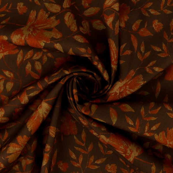 Digital Printed Poly viscose - PENELOPE - 007 - Cinnamon For Sale