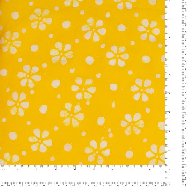 Cotton Batik - MAGNOLIA - 003 - Yellow For Sale