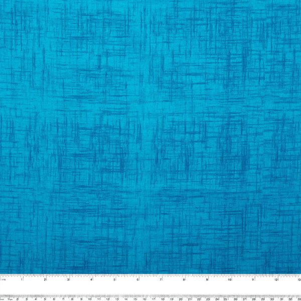 Blenders Cotton Print - Basket weave - Blue Supply