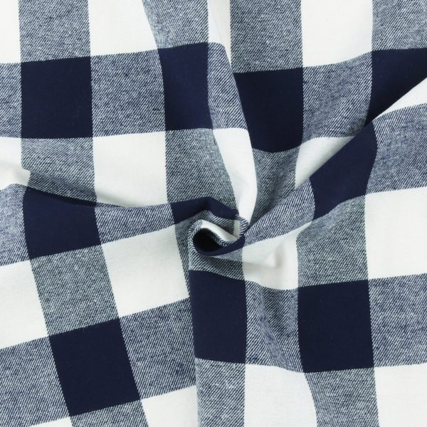 Brushed Cotton Plaid - NOAH - 010 - Navy Online Sale