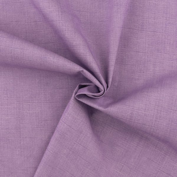 Blender Fabric - Printed Linen Look - 041 - Lilac Online Hot Sale