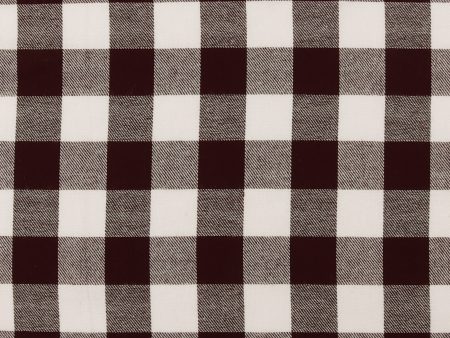 Brushed Cotton Plaid - NOAH - 018 - Burgundy Fashion