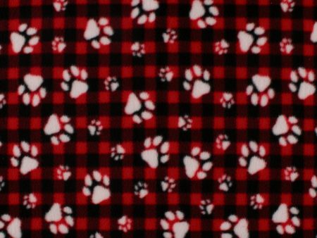 Anti Pill Fleece Print - MONTANA - 103 - Red Cheap