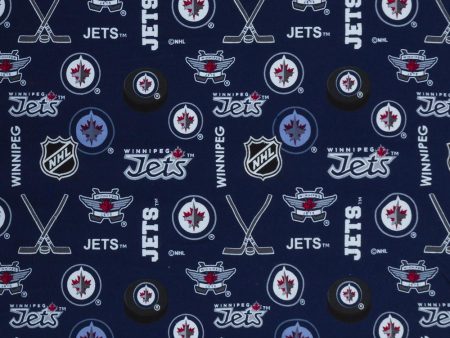 Winnipeg Jets (JET)- NHL Flannelette Print - Logo Online now