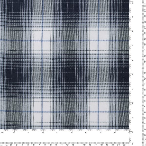 Brushed Cotton Plaid - NOAH - 037 - Blue For Cheap