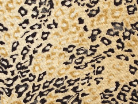 ANIMAL SKIN Printed Knit - Leopard - Yellow Sale