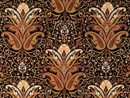 Digital Printed Twill - PRIYA - 009 - Brown Hot on Sale