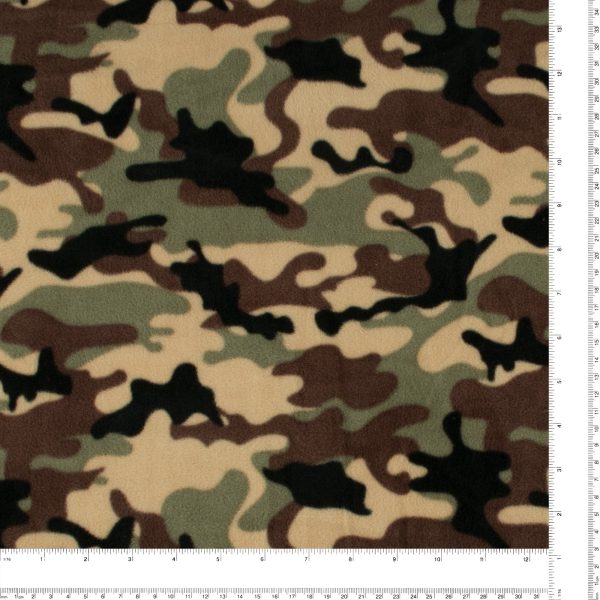 CHILLY - Anti Pill Fleece Print - Camouflage - Brown Online Sale