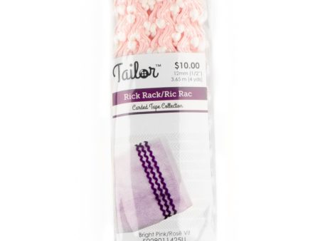 RICK RACK Double Picot 12mm - Bright Pink Cheap