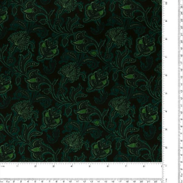 Digital Printed Poly viscose - PENELOPE - 003 - Teal Online Hot Sale