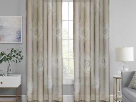 Grommet curtain panel - Lora -  50 x 94 in (128 x 215cm) - Taupe Sale