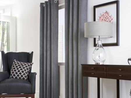 Grommet curtain panel - Felix - Dark Grey - 52 x 84   Discount