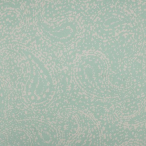 Crepe Print - DELPHINE - Paisleys - Aqua For Sale