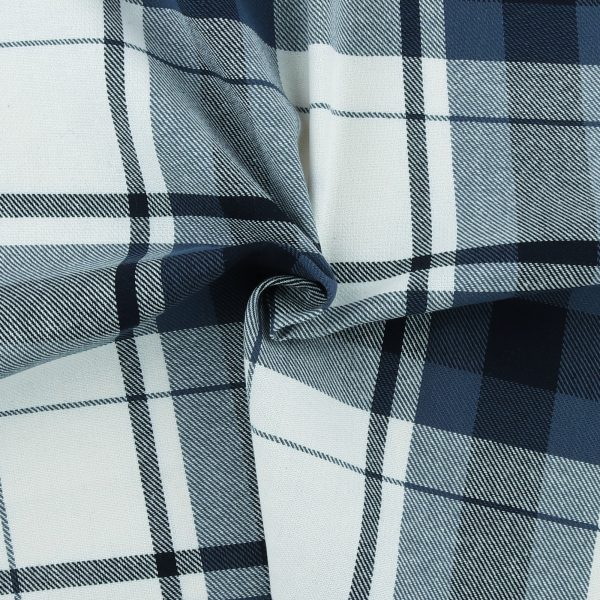 Brushed Cotton Plaid - NOAH - 030 - Steel For Discount