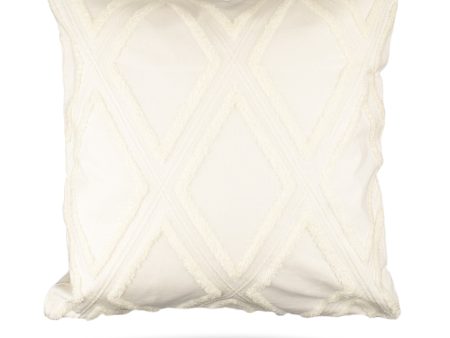 Embroidered Decorative cushion cover - 003 - Ivory - 18 x 18   For Sale