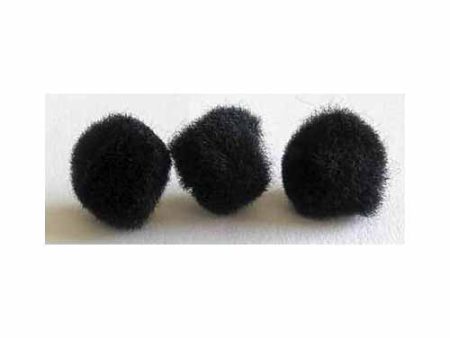 HOBBY Pompoms Black - 19mm (¾ ) - 12 pcs For Discount