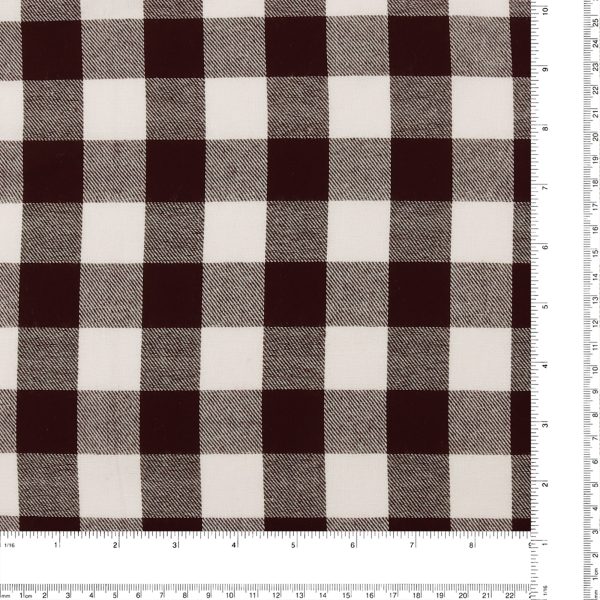 Brushed Cotton Plaid - NOAH - 018 - Burgundy Fashion