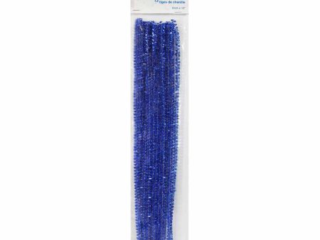 HOBBY Chenille Stems Blue Tinsel - 12 pcs Fashion