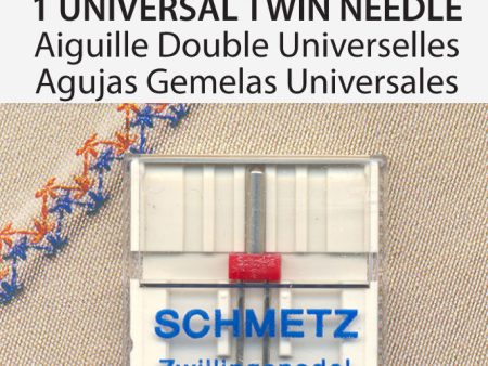 SCHMETZ twin needles - 90 14 - 3.0mm carded 1 piece on Sale