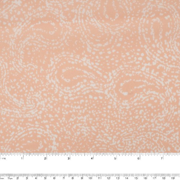 Crepe Print - DELPHINE - Paisleys - Peach on Sale