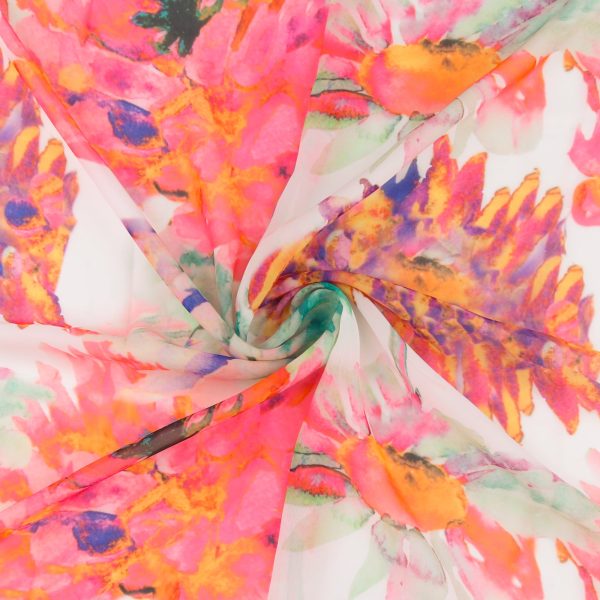 Digital Printed Chiffon - GARDENIA - 002 - Multi Hot on Sale