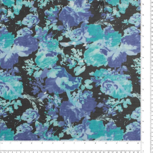 Digital Printed Mesh - Eloise - 003 - Indigo Hot on Sale