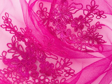 CLICHY Embroidered Mesh - Pink Tulip Online Hot Sale