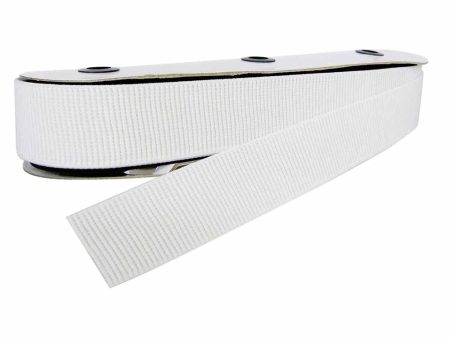 UNIQUE Woven Ribbed Elastic 38mm- White Sale