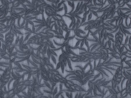 Embroidered Organza - CAROLINE - 004 - Grey For Sale