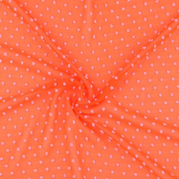 Clipped Chiffon - ROSY - Orange For Sale