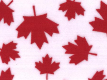 Canadiana Fleece Prints -  Maple Leaf - White Online