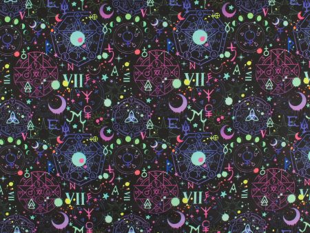 Digital Printed Cotton - CREATIVE RAINBOW - 011 - Black Online Hot Sale