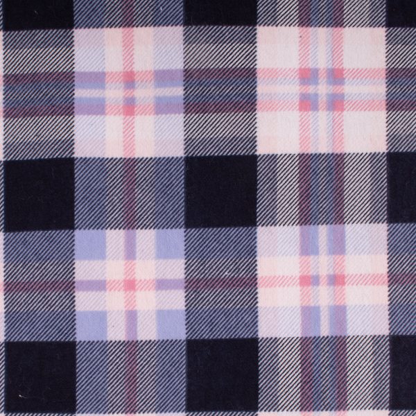 CHELSEA Flannelette Print - Plaids - Navy   Blue   Pink Online Sale