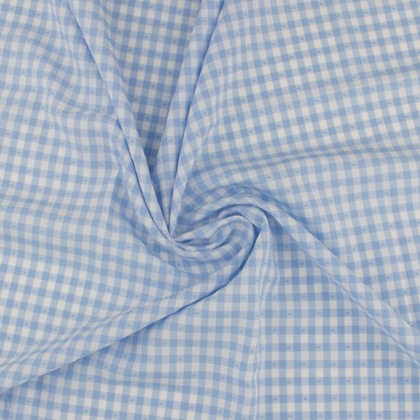 Clipped Gingham - BELLA - 001 - Blue Hot on Sale